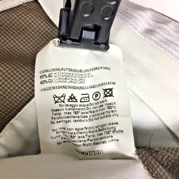 Zanella Men’s Brown Pleated Pants Made in Italy - Picture 7 of 8